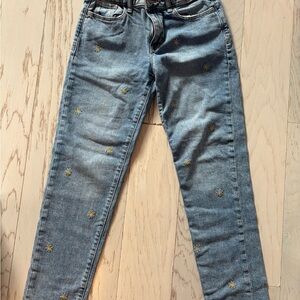 GAP Floral Embroidered Skinny Jeans - Blue